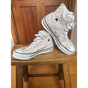 Woman's Converse Floral Chuck Taylor All Star EVA Lift Platform Size 5.5